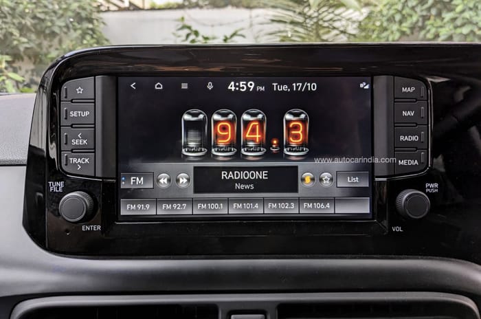 Hyundai Exter touchscreen